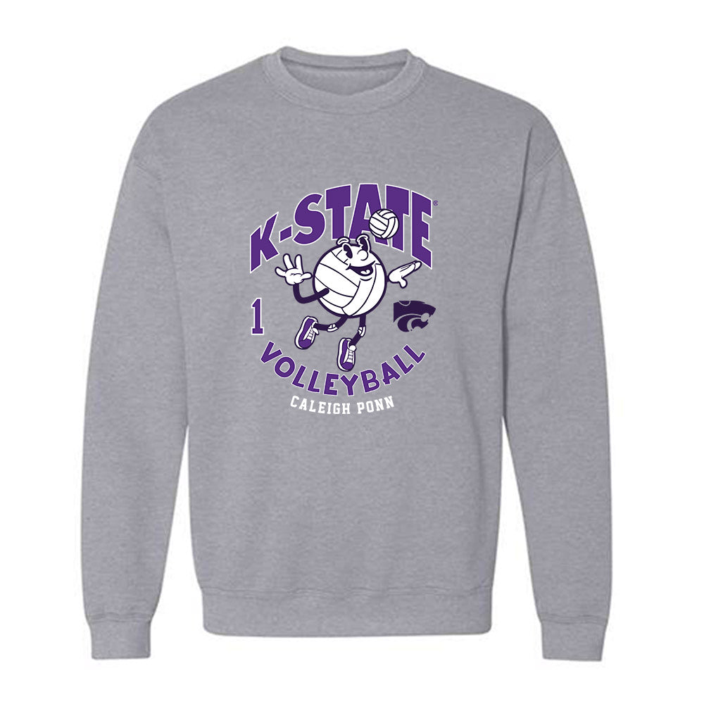 Kansas State - NCAA Women's Volleyball : Caleigh Ponn - Fashion Shersey Crewneck Sweatshirt-0
