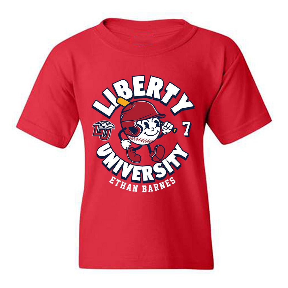 Liberty - NCAA Baseball : Ethan Barnes - Fashion Shersey Youth T-Shirt-0