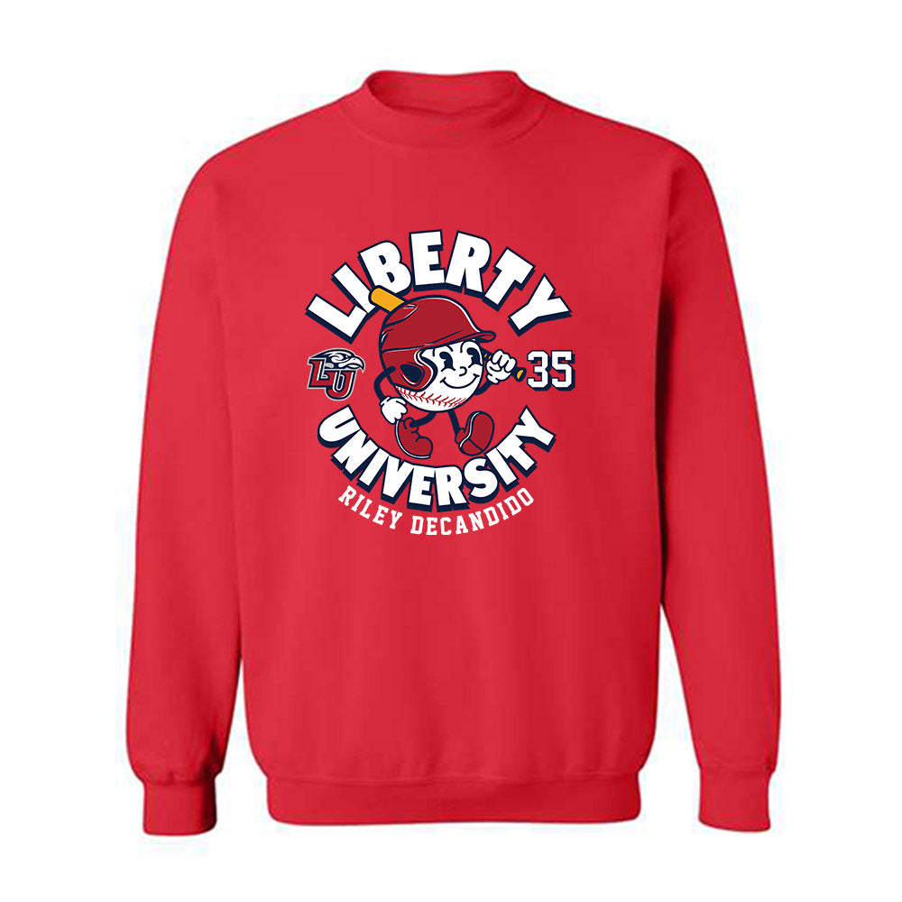 Liberty - NCAA Baseball : Riley DeCandido - Fashion Shersey Crewneck Sweatshirt