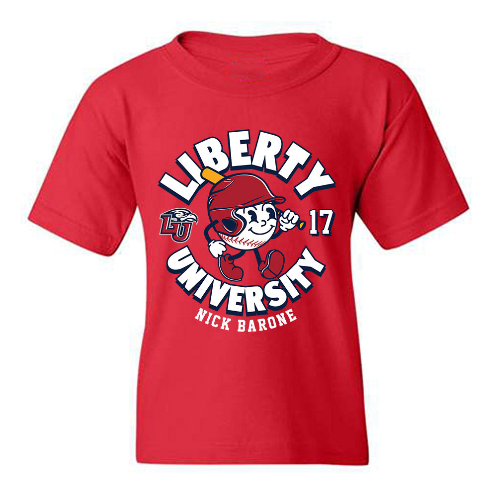Liberty - NCAA Baseball : Nick Barone - Fashion Shersey Youth T-Shirt-0