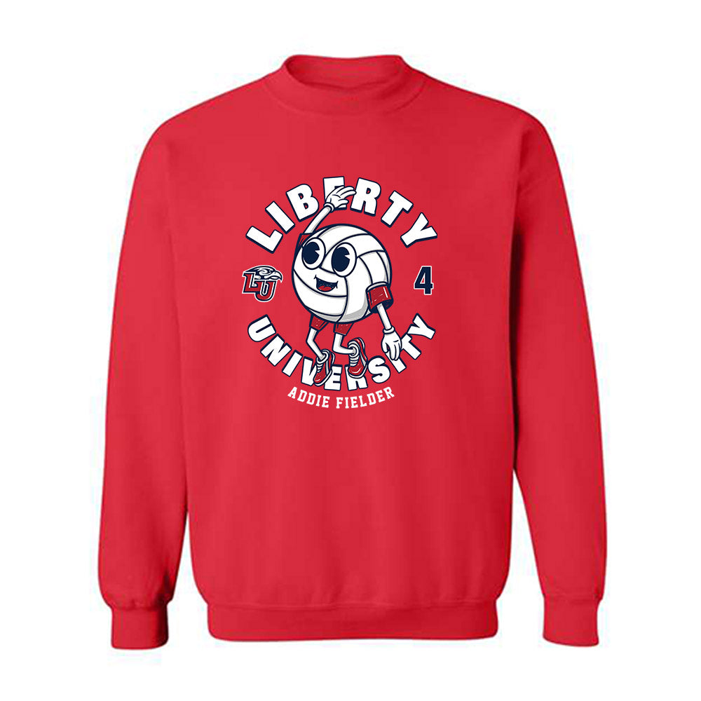 Liberty - NCAA Women's Volleyball : Addie Fielder - Fashion Shersey Crewneck Sweatshirt-0