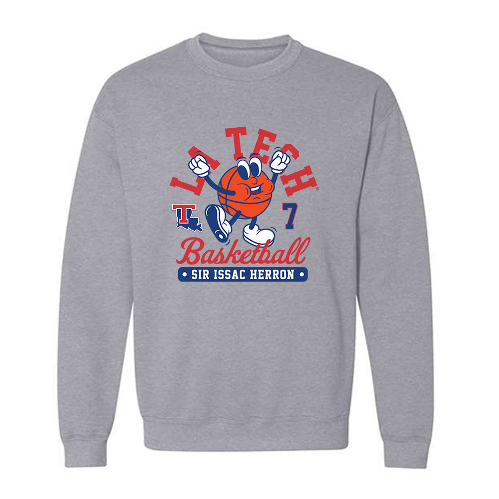 LA Tech - NCAA Men's Basketball : Sir issac Herron - Fashion Shersey Crewneck Sweatshirt-0