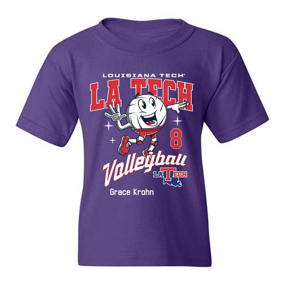 LA Tech - NCAA Women's Volleyball : Grace Krohn - Fashion Shersey Youth T-Shirt-0