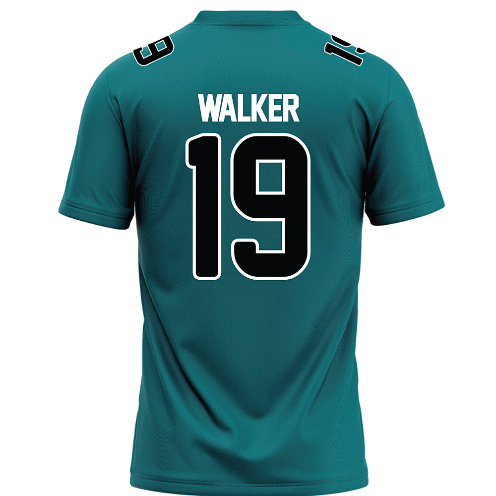 Coastal Carolina - NCAA Football : Alex Walker - Teal Football Jersey-1