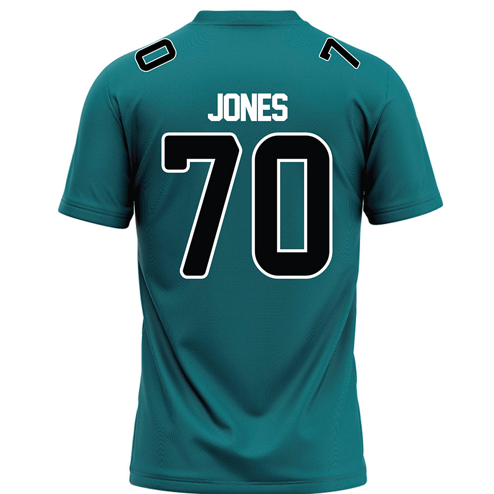 Coastal Carolina - NCAA Football : Daniel Jones - Teal Football Jersey-1