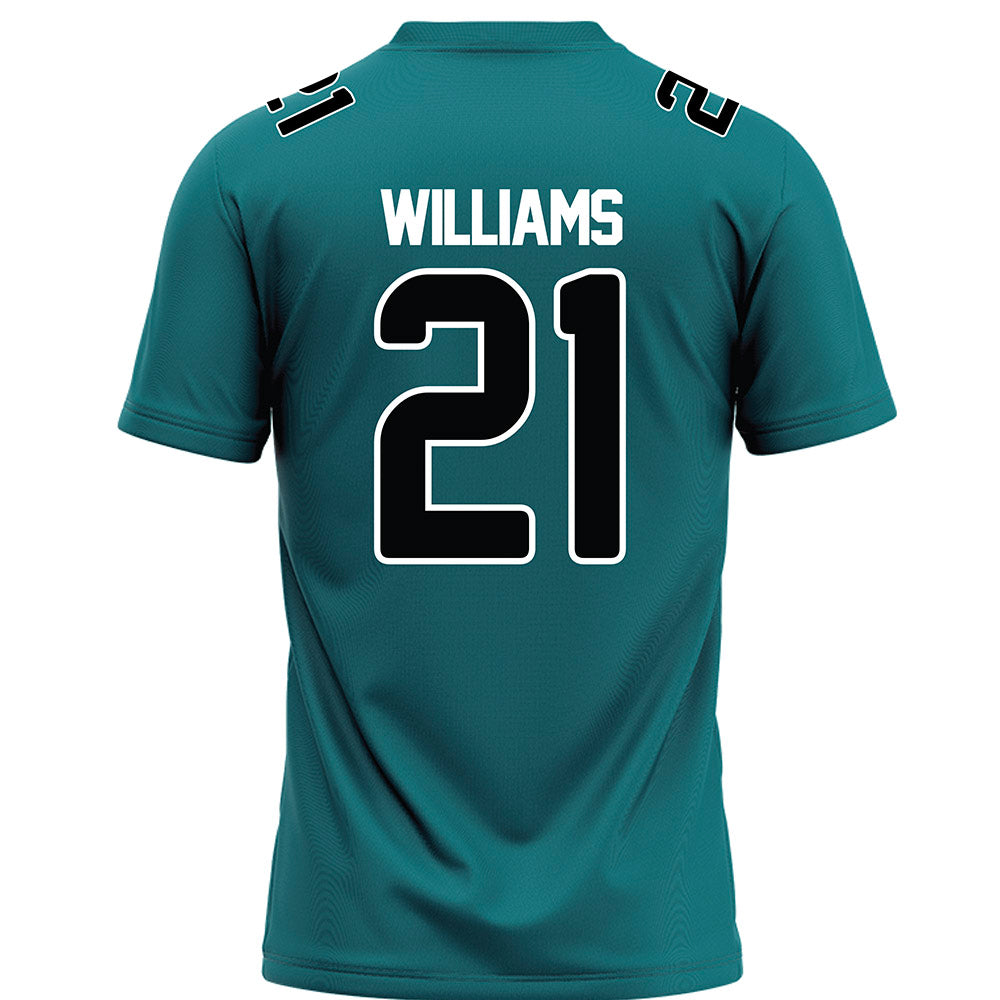 Coastal Carolina - NCAA Football : Kareem Williams - Teal Football Jersey-1