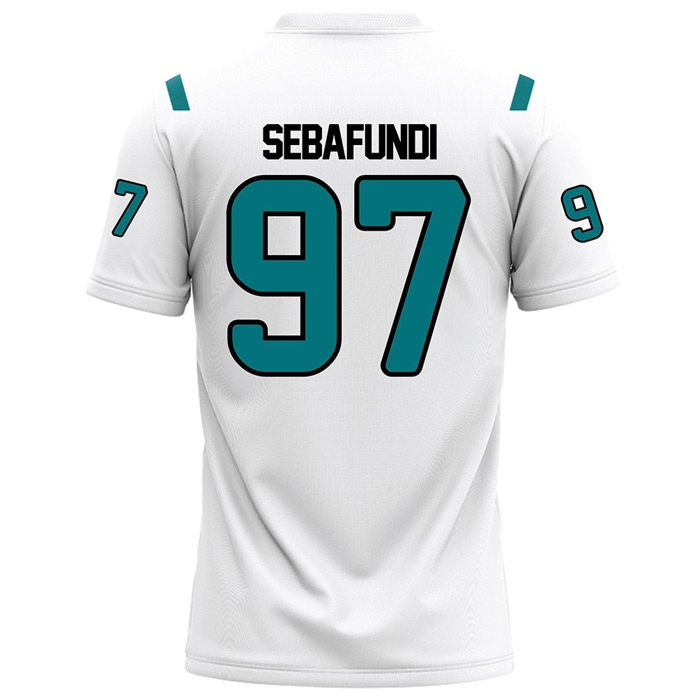 Coastal Carolina - NCAA Football : Emile Sebafundi - White Football Jersey-1