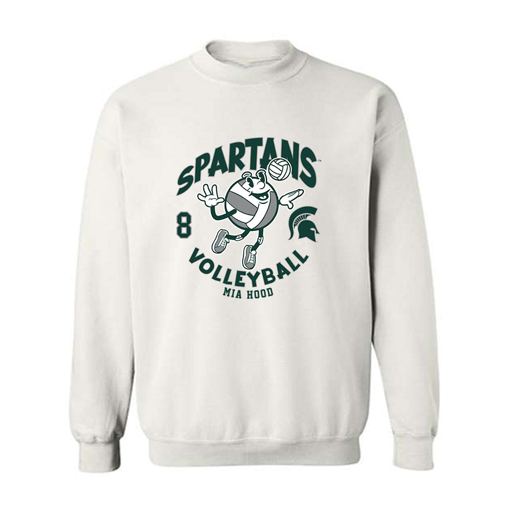 Michigan State - NCAA Women's Volleyball : Mia Hood - Fashion Shersey Crewneck Sweatshirt-0