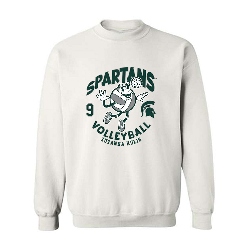 Michigan State - NCAA Women's Volleyball : Zuzanna Kulig - Fashion Shersey Crewneck Sweatshirt-0