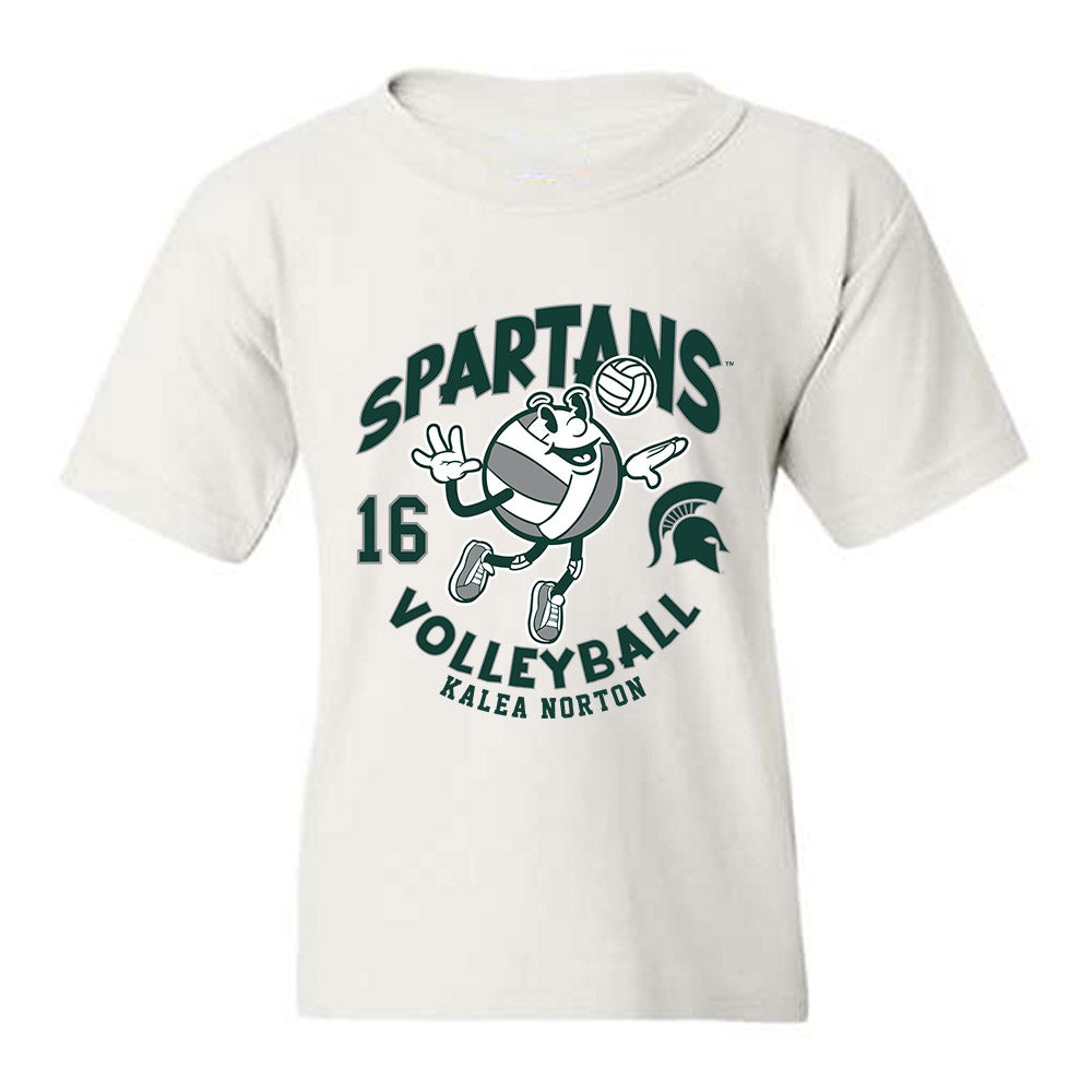 Michigan State - NCAA Women's Volleyball : Kalea Norton - Fashion Shersey Youth T-Shirt-0