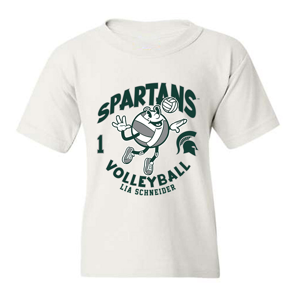 Michigan State - NCAA Women's Volleyball : Lia Schneider - Fashion Shersey Youth T-Shirt-0