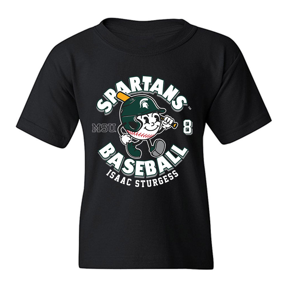 Michigan State - NCAA Baseball : Isaac Sturgess - Youth T-Shirt-0