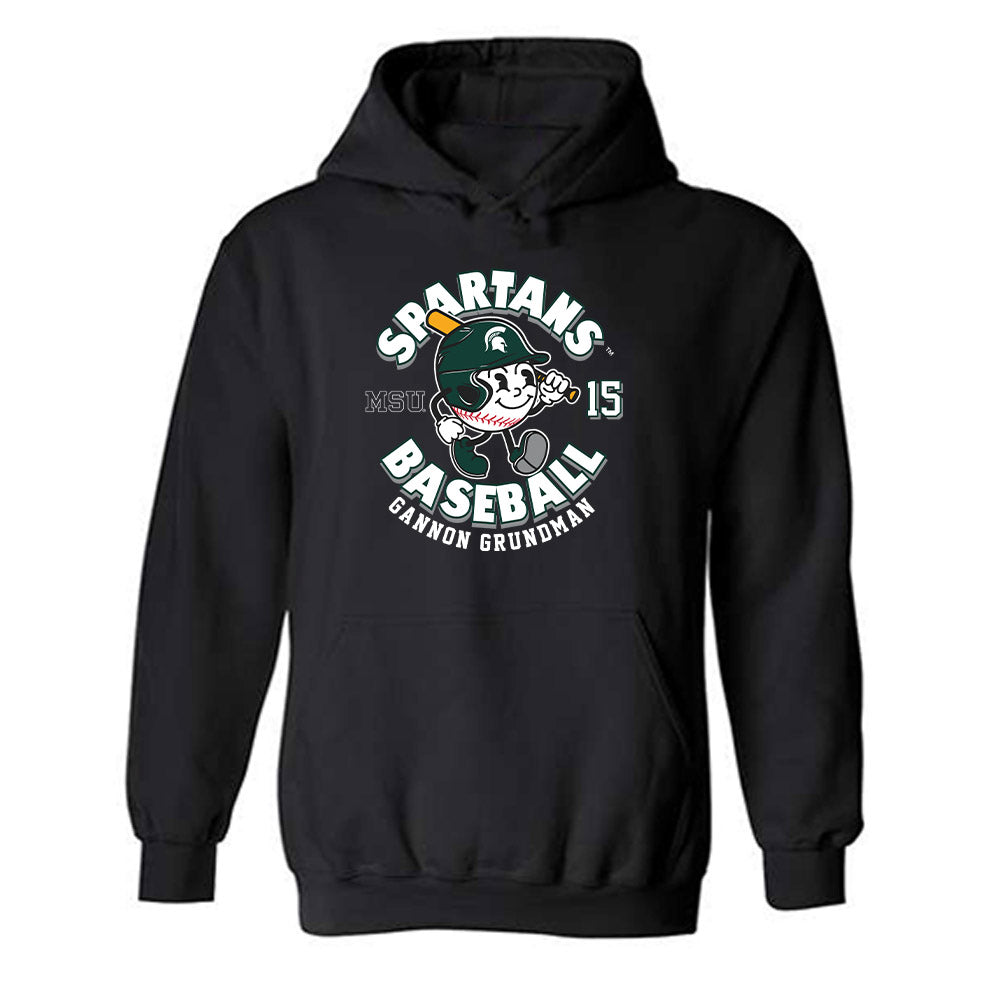 Michigan State - NCAA Baseball : Gannon Grundman - Hooded Sweatshirt-0