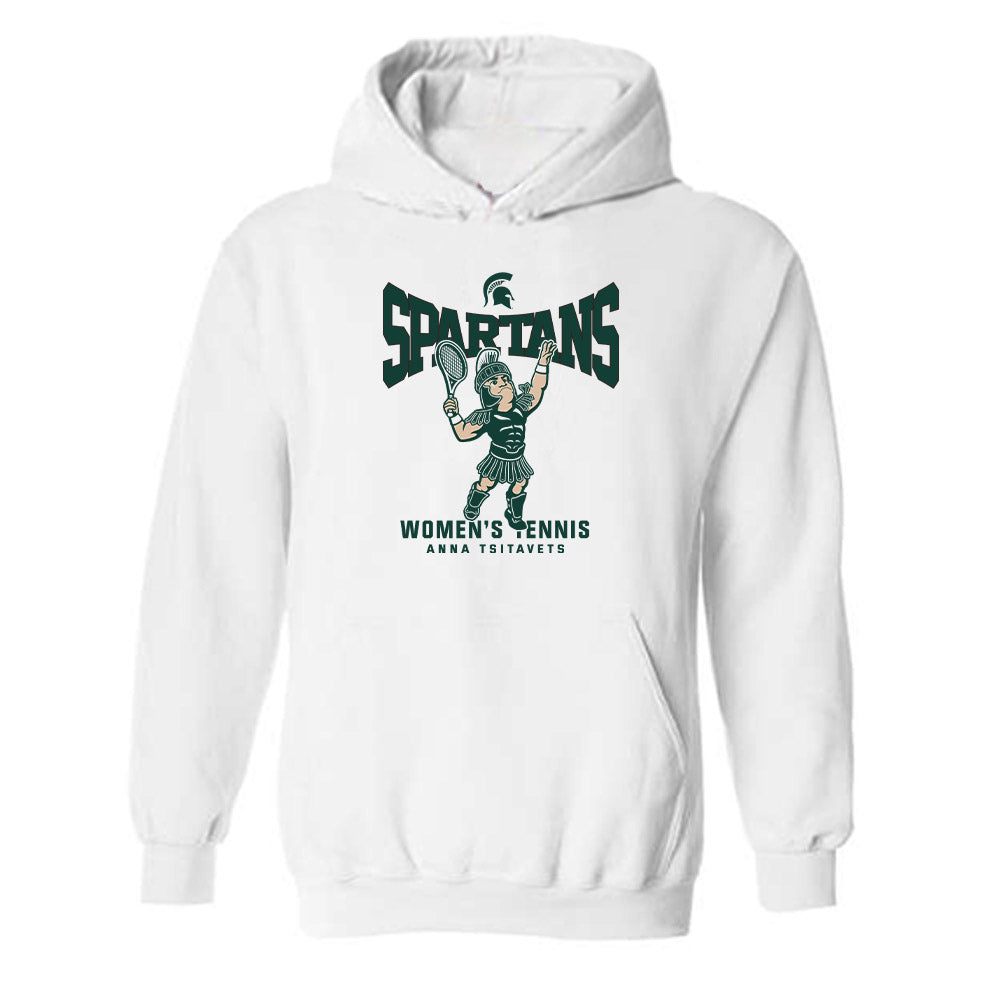 Michigan State - NCAA Women's Tennis : Anna Tsitavets - Fashion Shersey Hooded Sweatshirt-0