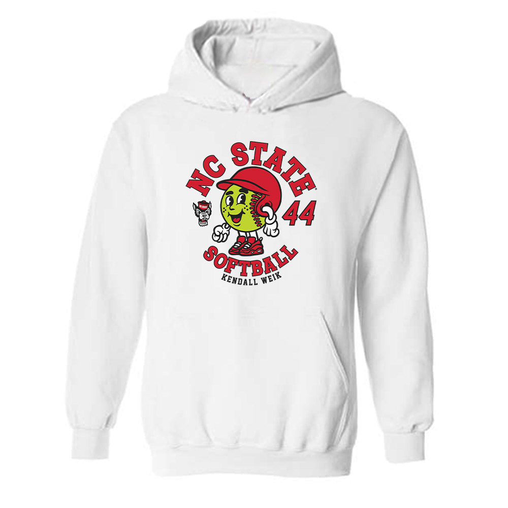 NC State - NCAA Softball : Kendall Weik - Fashion Shersey Hooded Sweatshirt-0