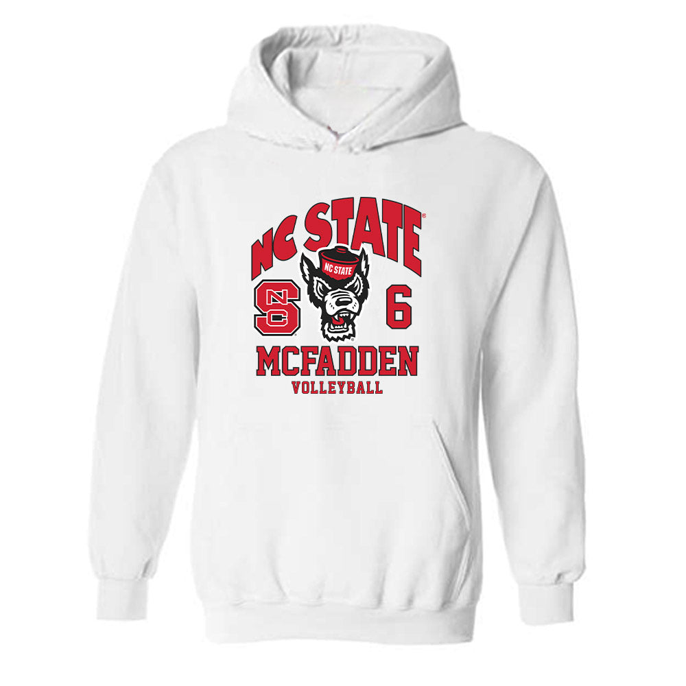 NC State - NCAA Women's Volleyball : Hailey McFadden - Fashion Shersey Hooded Sweatshirt-0
