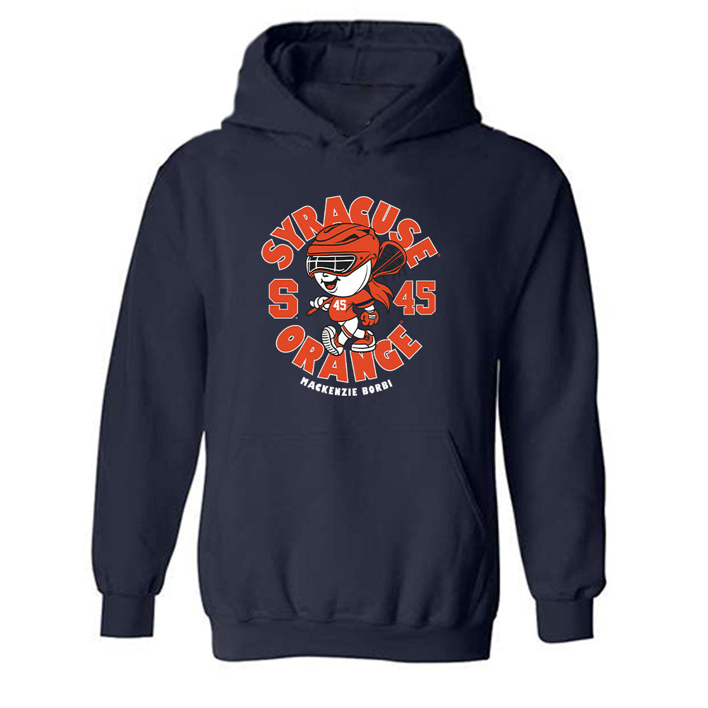 Syracuse - NCAA Women's Lacrosse : Mackenzie Borbi - Fashion Shersey Hooded Sweatshirt-0