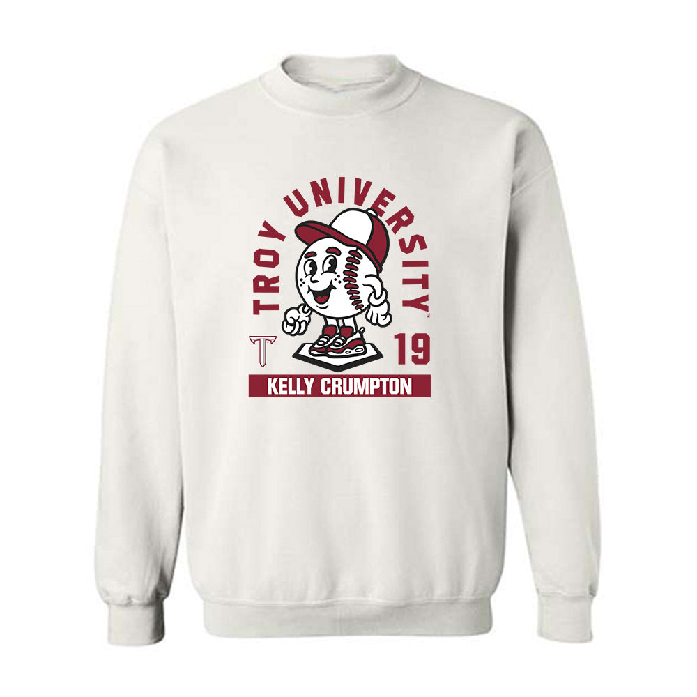 Troy - NCAA Baseball : Kelly Crumpton - Fashion Shersey Crewneck Sweatshirt-0