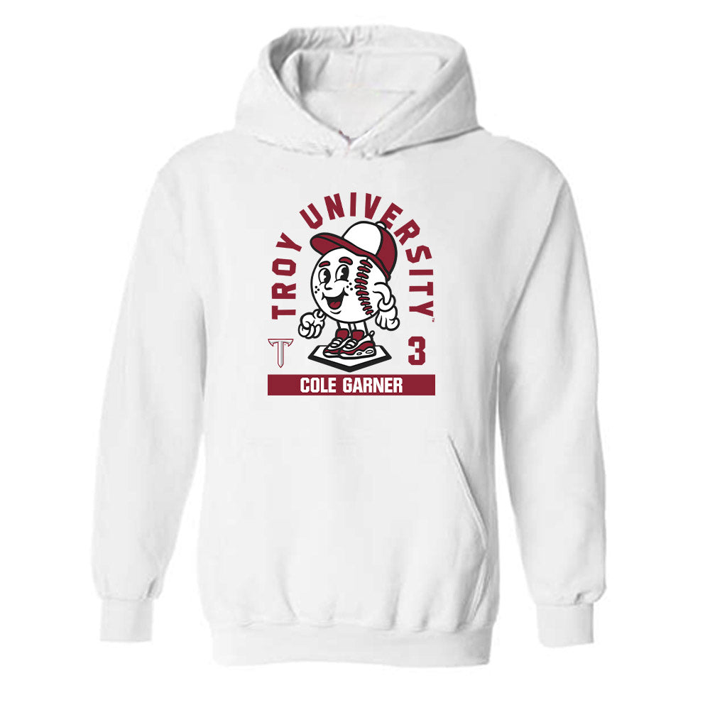 Troy - NCAA Baseball : Cole Garner - Fashion Shersey Hooded Sweatshirt-0