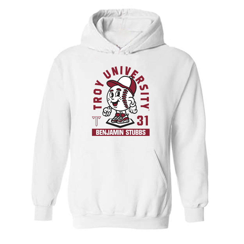 Troy - NCAA Baseball : Benjamin Stubbs - Fashion Shersey Hooded Sweatshirt-0