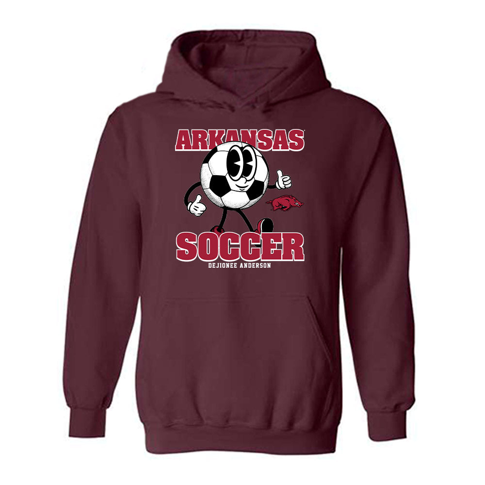 Arkansas - NCAA Women's Soccer : Dejionee Anderson - Fashion Shersey Hooded Sweatshirt