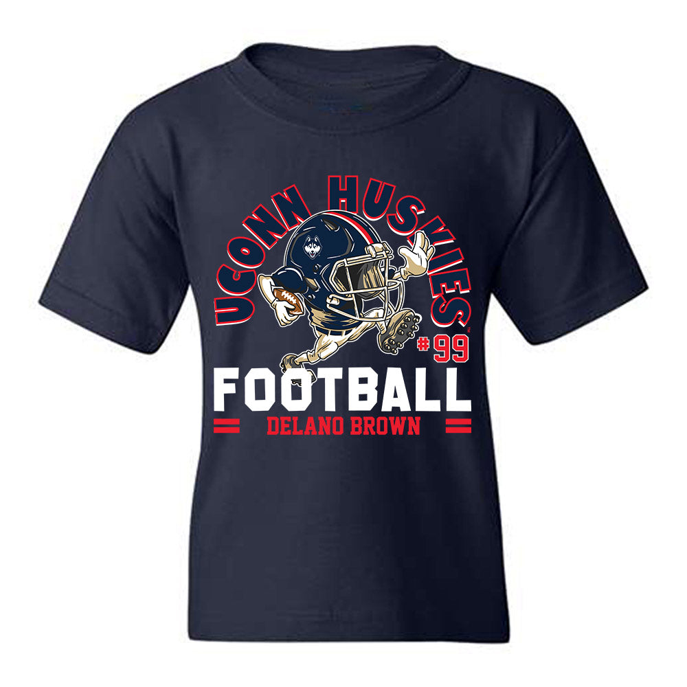 UConn - NCAA Football : Delano Brown - Fashion Shersey Youth T-Shirt-0
