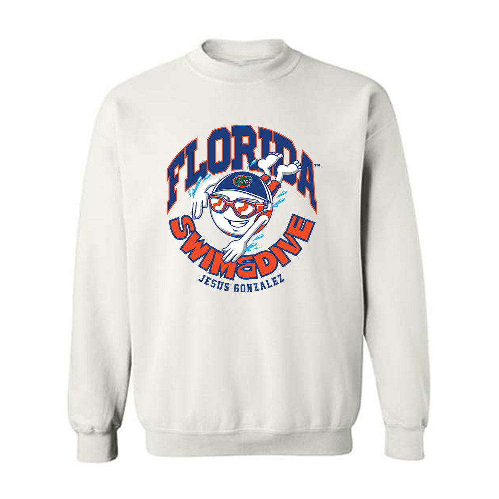 Florida - NCAA Men's Swimming & Diving : Jesus Gonzalez - Fashion Shersey Crewneck Sweatshirt-0