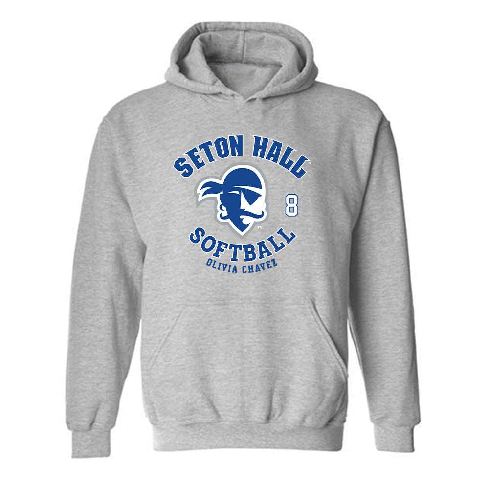 Seton Hall - NCAA Softball : Olivia Chavez - Fashion Shersey Hooded Sweatshirt-0