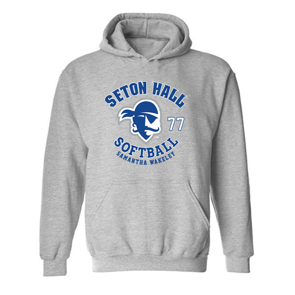 Seton Hall - NCAA Softball : Samantha Wakeley - Fashion Shersey Hooded Sweatshirt-0
