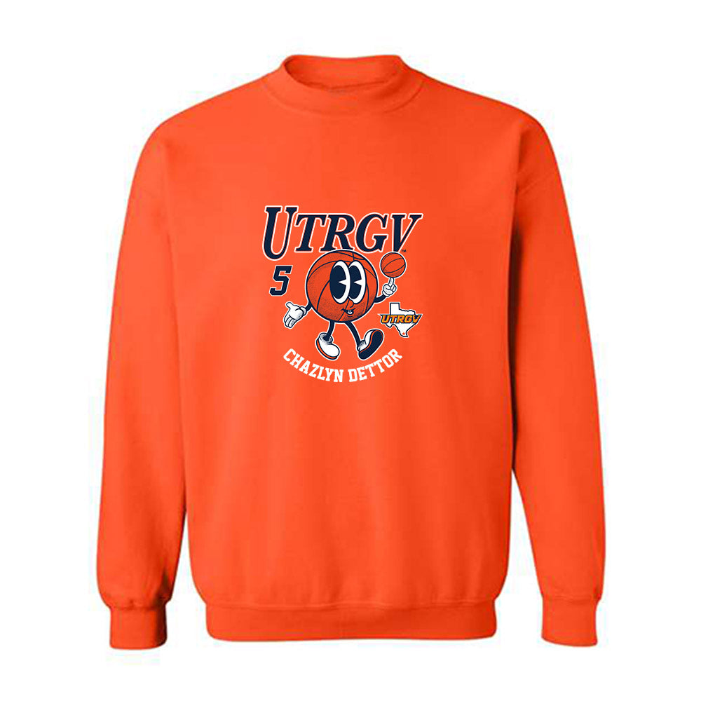 UTRGV - NCAA Women's Basketball : Chazlyn Dettor - Fashion Shersey Crewneck Sweatshirt-0