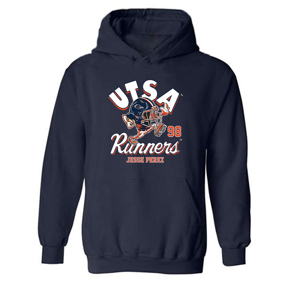 UTSA - NCAA Football : Jesse Perez - Fashion Shersey Hooded Sweatshirt-0