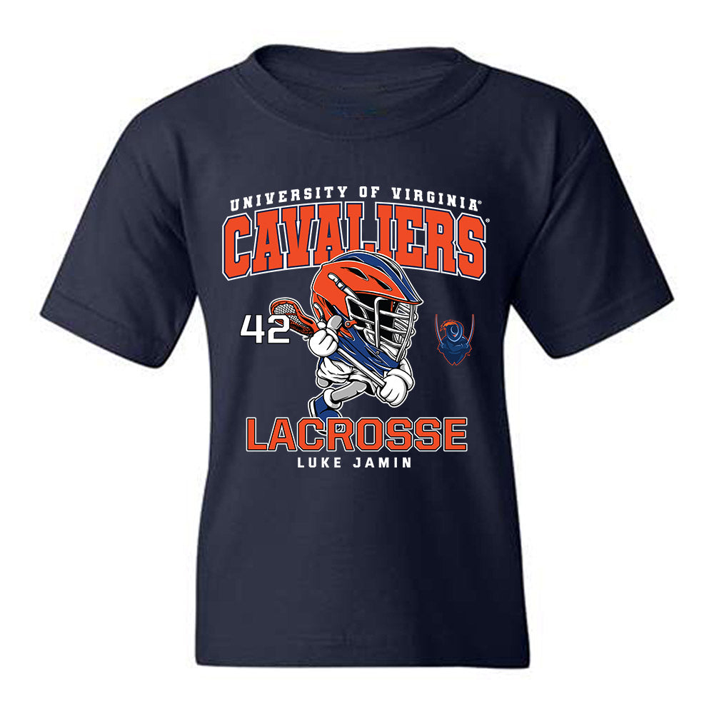 Virginia - NCAA Men's Lacrosse : Luke Jamin - Fashion Shersey Youth T-Shirt-0