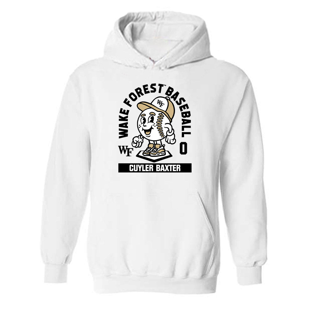 Wake Forest - NCAA Baseball : Cuyler Baxter - Fashion Shersey Hooded Sweatshirt-0