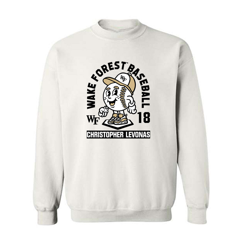 Wake Forest - NCAA Baseball : Christopher Levonas - Fashion Shersey Crewneck Sweatshirt-0