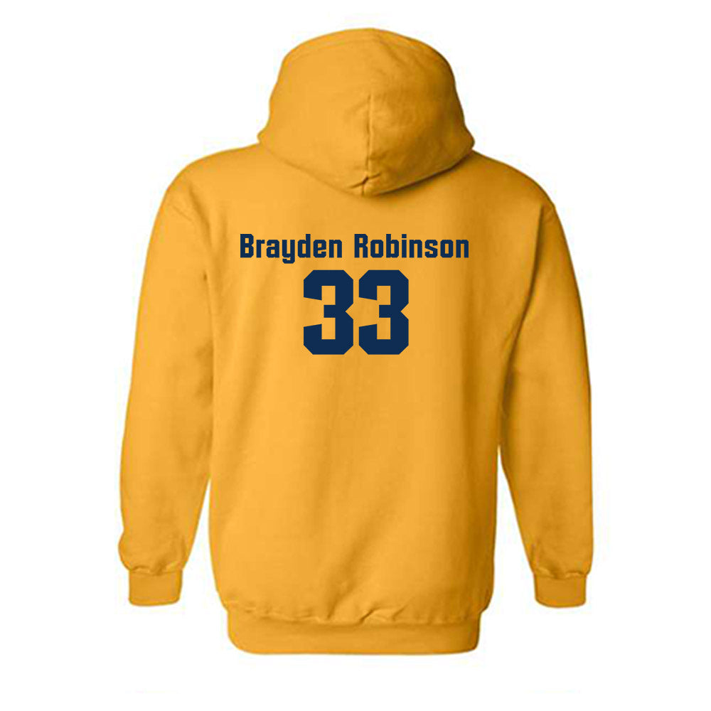 West Virginia - NCAA Baseball : Brayden Robinson - Fashion Shersey Hooded Sweatshirt-1