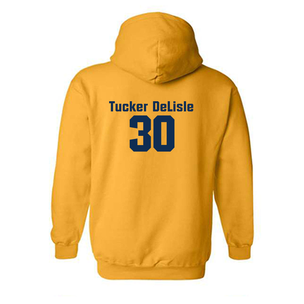 West Virginia - NCAA Baseball : Tucker DeLisle - Fashion Shersey Hooded Sweatshirt-1
