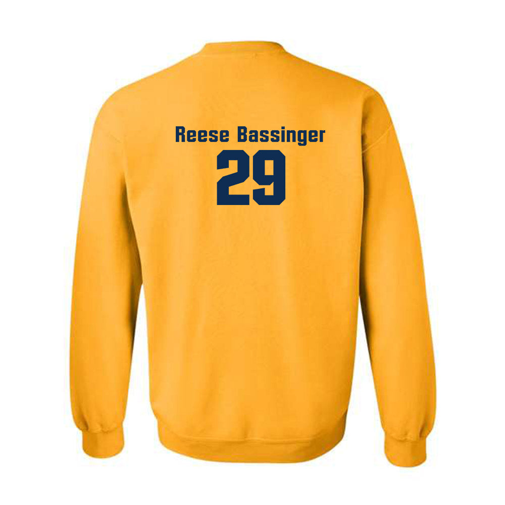 West Virginia - NCAA Baseball : Reese Bassinger - Fashion Shersey Crewneck Sweatshirt-1