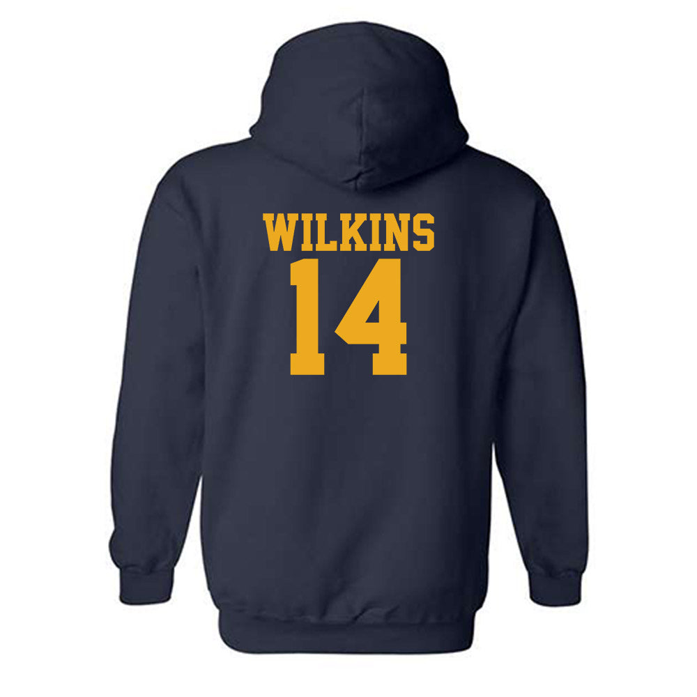West Virginia - NCAA Football : Khalil Wilkins - Fashion Shersey Hooded Sweatshirt-1