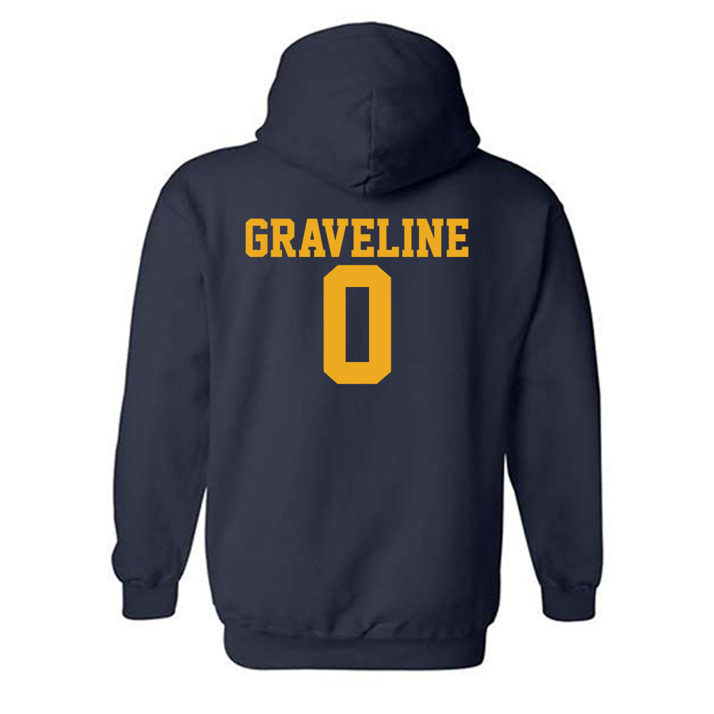 West Virginia - NCAA Baseball : Matthew Graveline - Fashion Shersey Hooded Sweatshirt-1