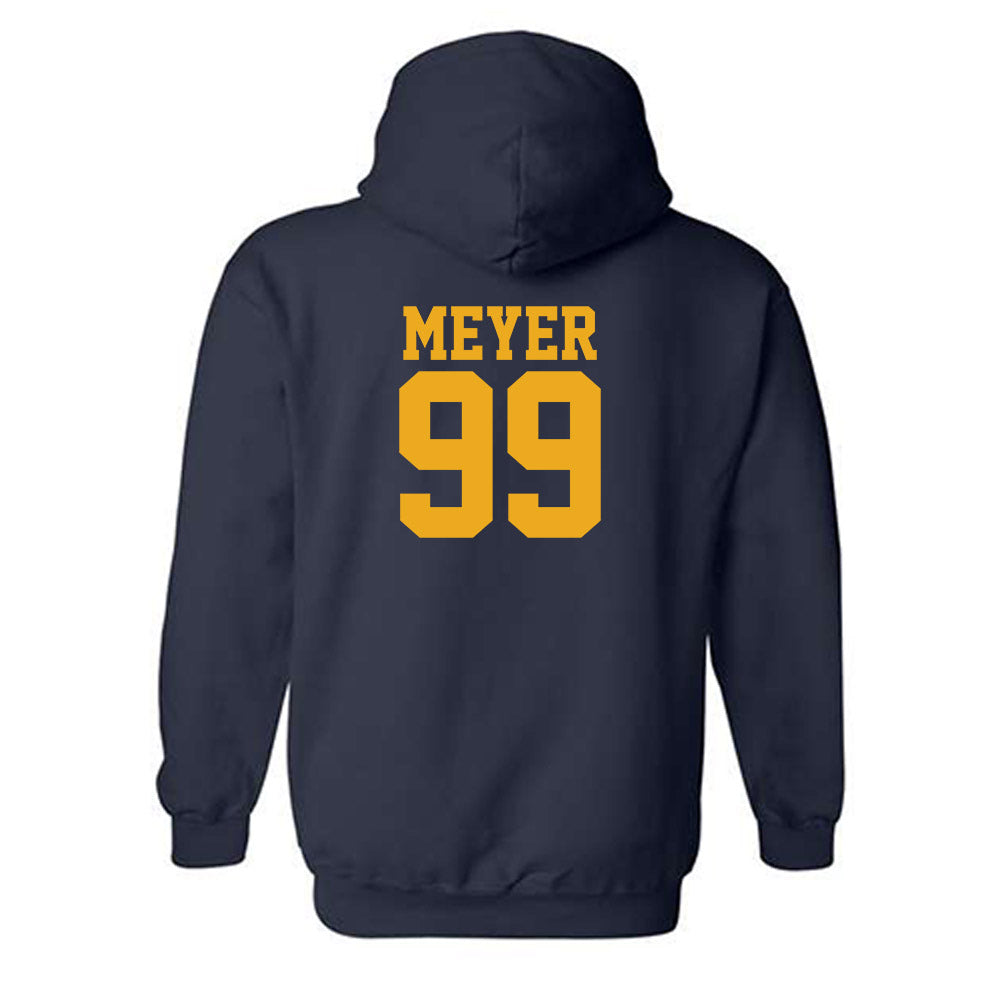 West Virginia - NCAA Baseball : Chase Meyer - Fashion Shersey Hooded Sweatshirt-1