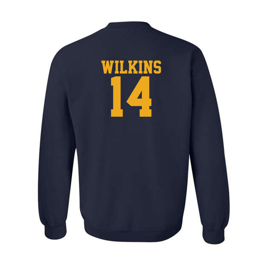 West Virginia - NCAA Football : Khalil Wilkins - Fashion Shersey Crewneck Sweatshirt-1