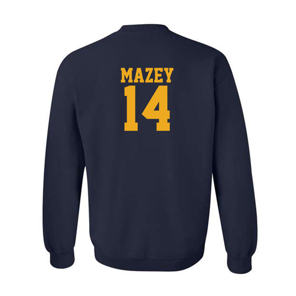 West Virginia - NCAA Baseball : Weston Mazey - Fashion Shersey Crewneck Sweatshirt-1