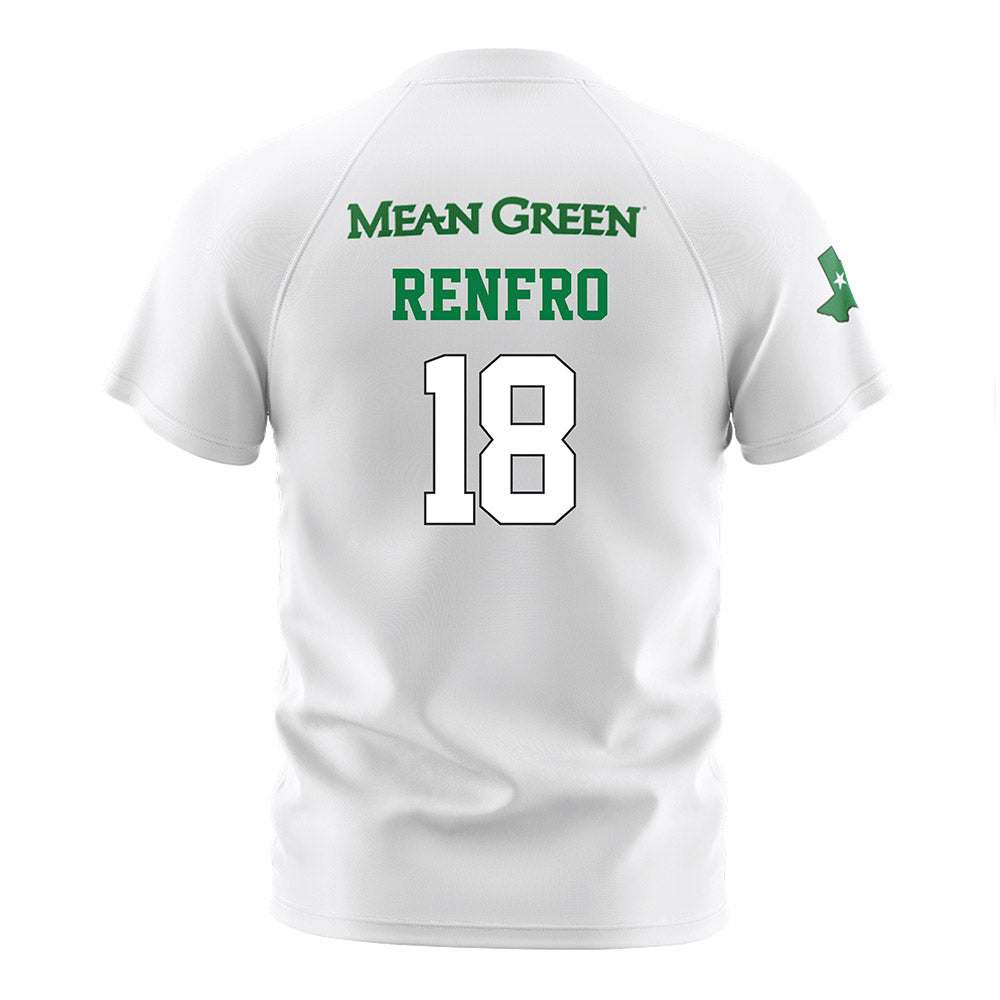 North Texas - NCAA Women's Soccer : Peyton Renfro - White Stripe Soccer Jersey-1