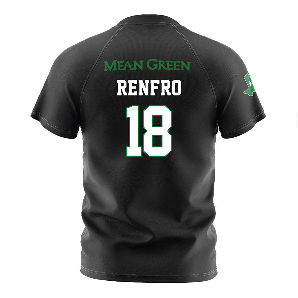 North Texas - NCAA Women's Soccer : Peyton Renfro - Black Stripe Soccer Jersey-1