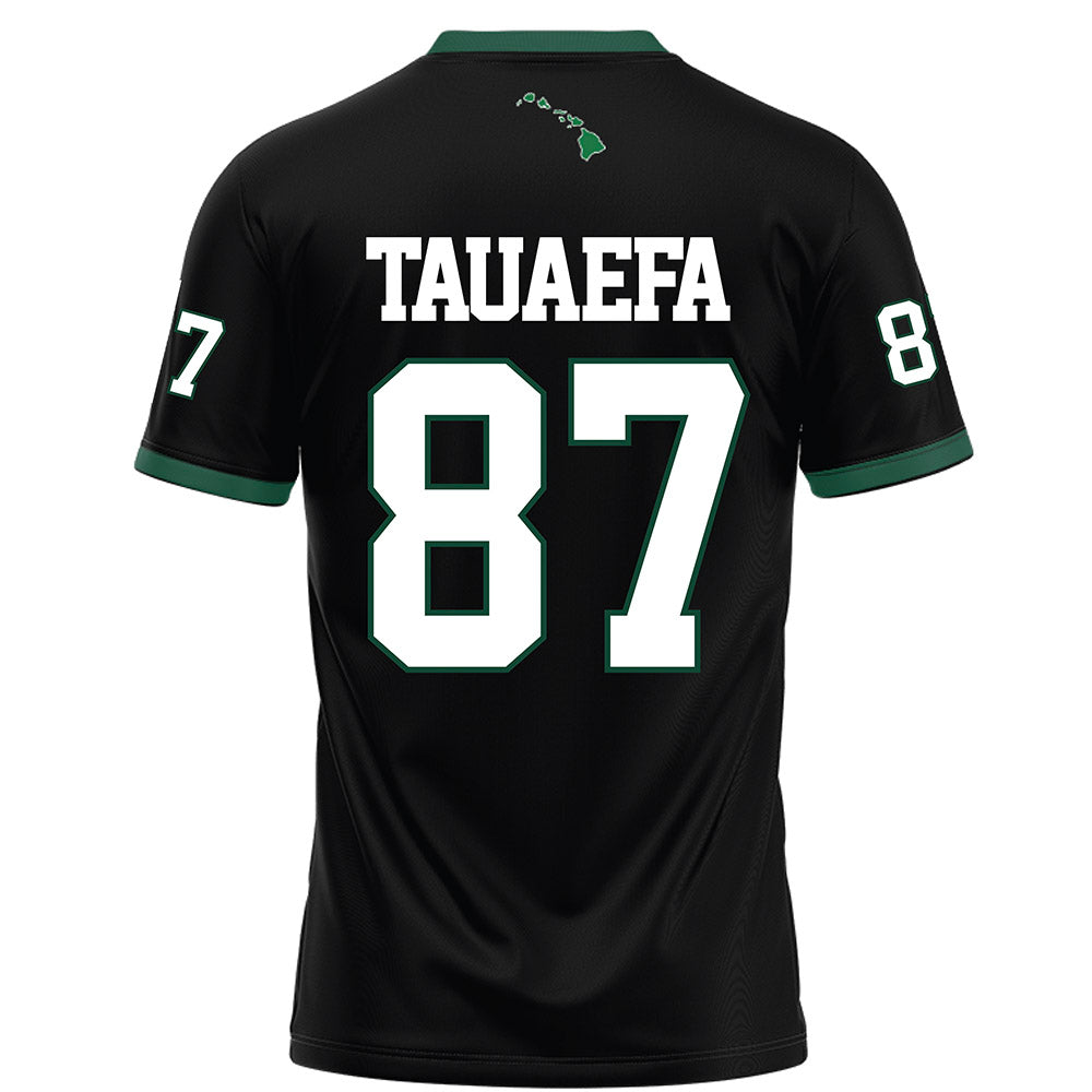 Hawaii - NCAA Football : Devon Tauaefa - Black Football Jersey-1
