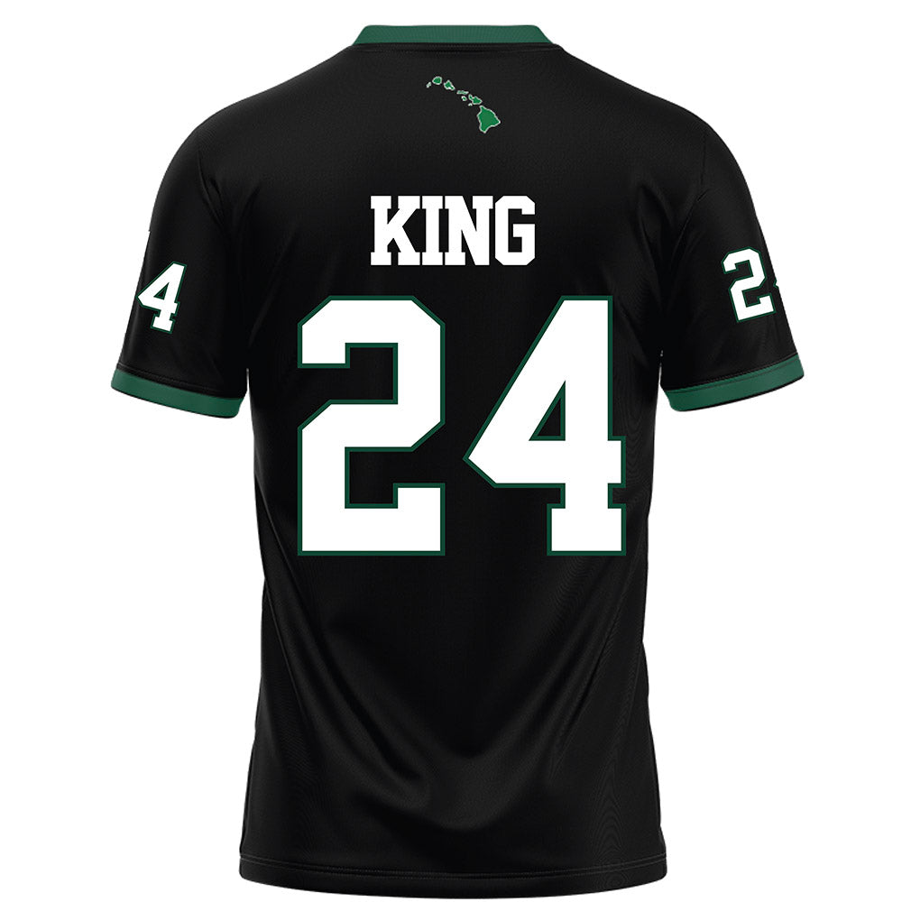 Hawaii - NCAA Football : Devyn King - Black Football Jersey-1