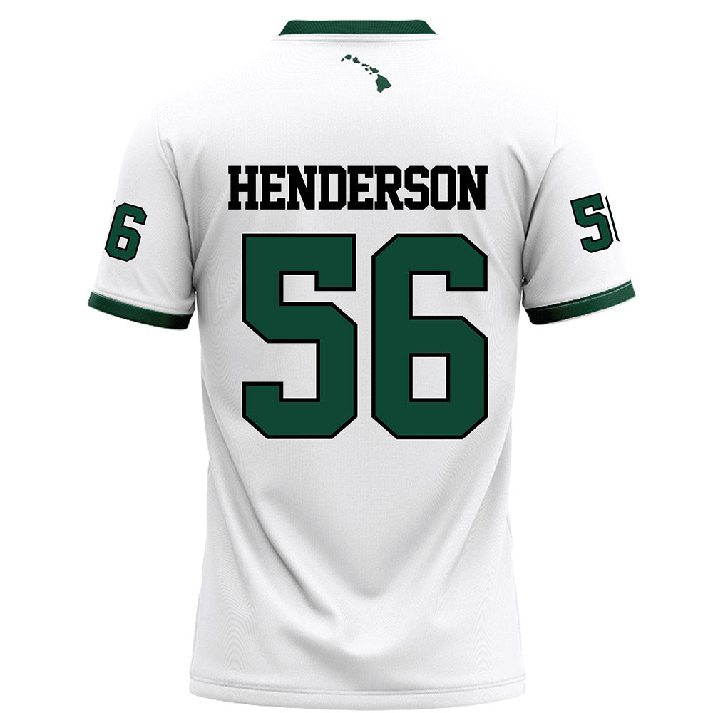 Hawaii - NCAA Football : Boogie Henderson - White Football Jersey-1