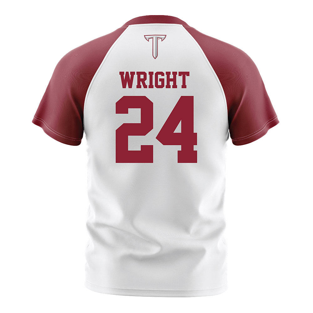 Troy - NCAA Women's Soccer : Riley Wright - White Soccer Jersey-1