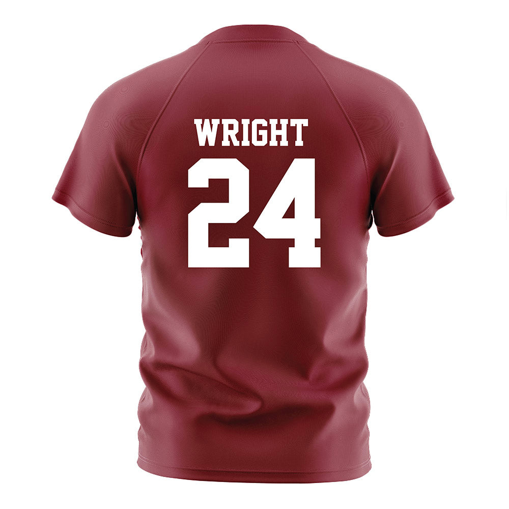Troy - NCAA Women's Soccer : Riley Wright - Cardinal Red Soccer Jersey-1