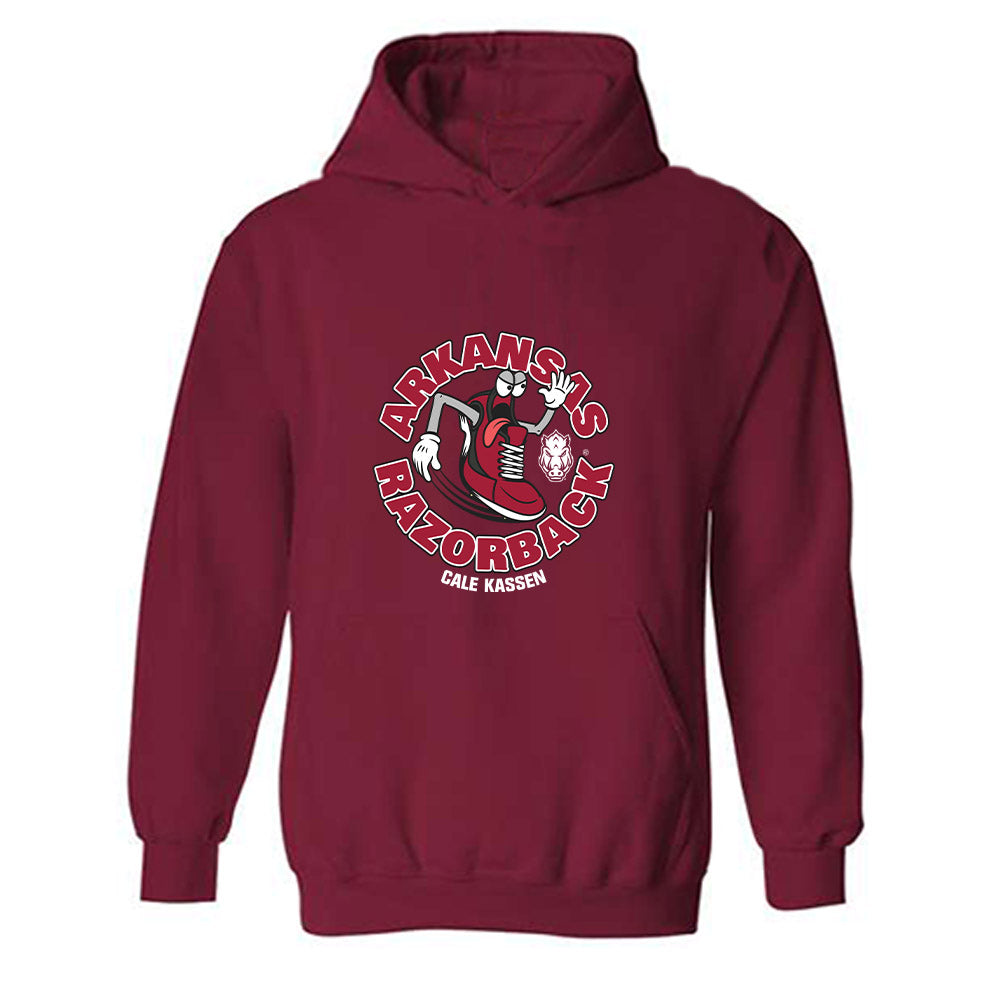 Arkansas - NCAA Men's Track & Field : Cale Kassen - Fashion Shersey Hooded Sweatshirt
